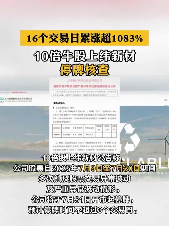 9连板牛股，明起停牌！