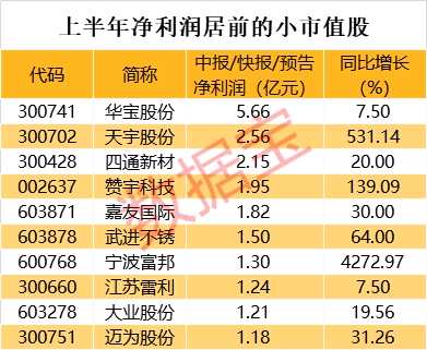 17家公司公布半年报 6家业绩增幅翻倍