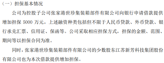 百川股份披露4笔对外担保，被担保公司达2家